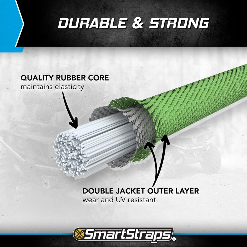 SmartStraps Adjustable Bungee Cord, Assorted Colors, 10 Pack â€“ Includes Two 12â€, Two 24â€, One 36â€, One 48â€, and Four Mini Bungee Cords â€“ Ideal for Securing Luggage, Gas Cans, and Coolers to Vehicles - Image 2